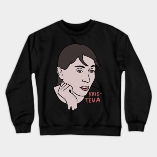 Julia Kristeva Minimal Portrait - Philosophy Crewneck Sweatshirt